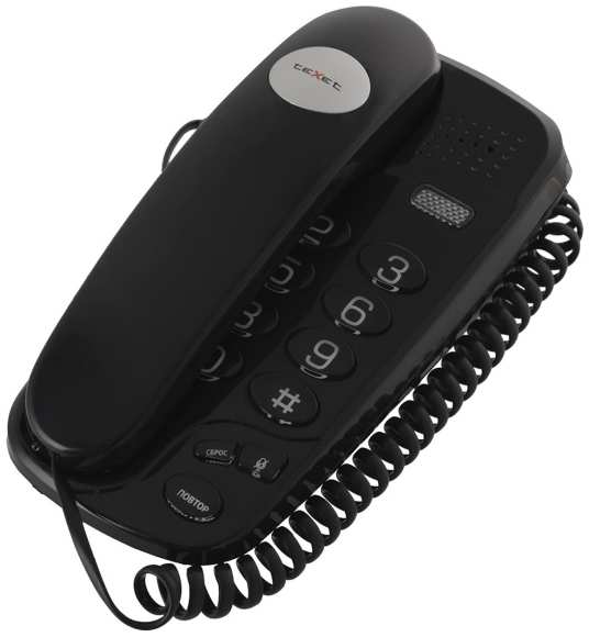 Телефон проводной teXet TX-238 Black 3774412981