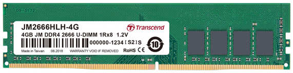 Оперативная память Transcend 4GB Jetram DDR4 2666MHz (JM2666HLH-4G) 3774428630