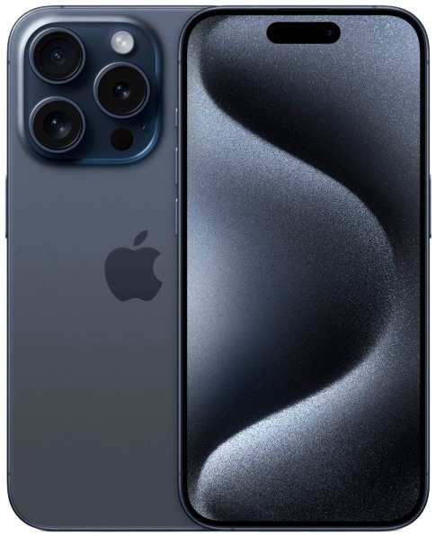 Восстановленный смартфон Apple iPhone 15 Pro 256GB Dual Sim Blue Titanium, отличный 3774496427