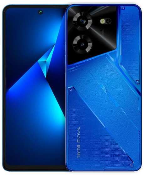 Уцененный смартфон Tecno POVA 5 8/128GB Hurricane Blue, хороший 3774499067