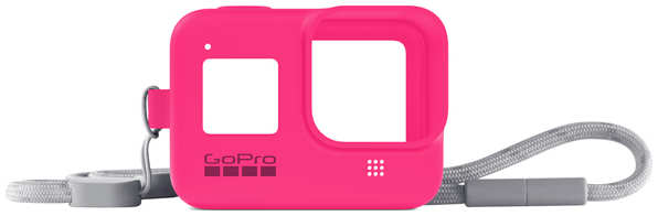 Силиконовый чехол с ремешком GoPro Sleeve + Lanyard HERO8 Neon Pink (AJSST-007) 3784466289