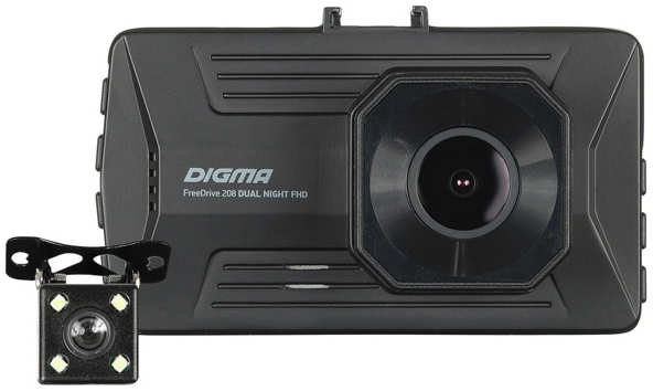 Видеорегистратор Digma FreeDrive 208 Dual Night FHD Black 3784466517