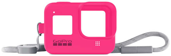Силиконовый чехол с ремешком GoPro Sleeve + Lanyard Neon Pink (ACSST-011) 3784466738