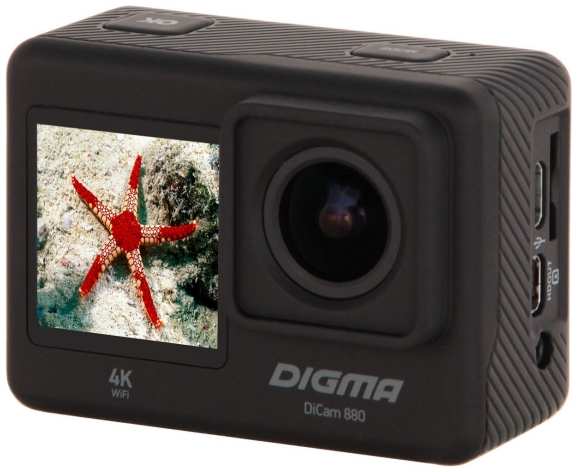 Видеокамера экшн Digma DiCam 880 Black 3784474420
