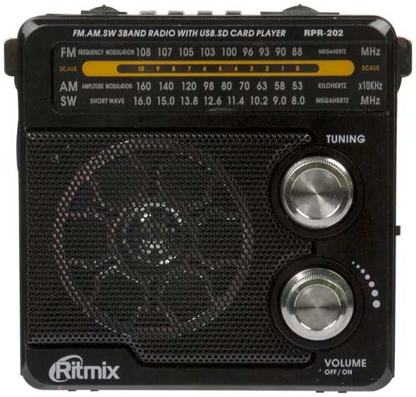 Радиоприемник Ritmix RPR-202 Black 3784484320