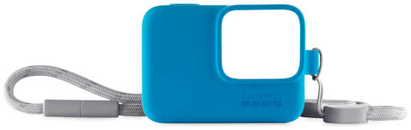 Силиконовый чехол с ремешком GoPro синий (ACSST-003) 3784485481