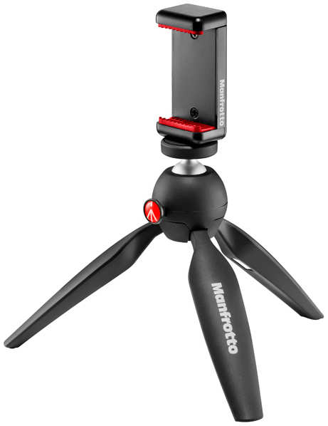 Штатив Manfrotto с держателем смартфона (MKPIXICLAMP-BK)