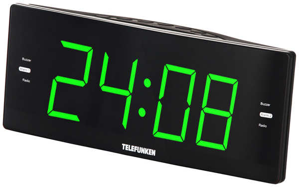 Радио-часы Telefunken TF-1587 Black/Green 3784487844