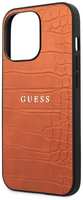 Чехол Guess на iPhone 13 Pro Max PU Croco Orange