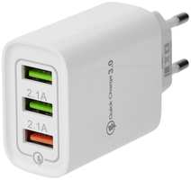 Сетевое зарядное устройство USB Rexant 3USB - 2.1А/2.1А/2.1А Quick Charge