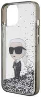 Чехол Karl Lagerfeld на iPhone 15 Liquid Glitter NFT Karl