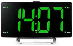 Радио-часы Hyundai H-RCL246 LCD подсв:зеленая часы:цифровые FM