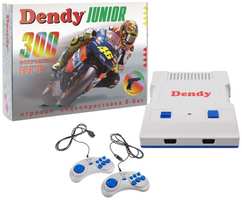 Игровая консоль Dendy Junior 8Bit + световой пистолет (300 игр, проводные геймпады, RCA)