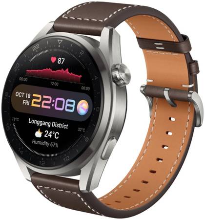 Смарт-часы Huawei Watch 3 Pro Classic LTE 48 мм кожаный ремешок