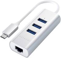 USB разветвитель Satechi Aluminum USB 3.0 Hub and Ethernet Port