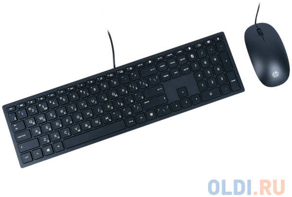 Клавиатура + мышь HP Pavilion 400 клав:черный мышь:черный USB slim 434005586
