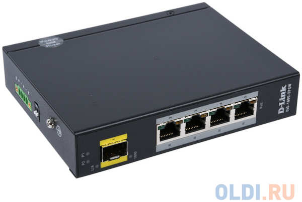 Коммутатор D-Link DIS-100G-5PSW/A1A Промышленный неуправляемый коммутатор с 4 портами 10/100/1000Base-T, 1 портом 1000Base-X SFP, функцией энергосбере