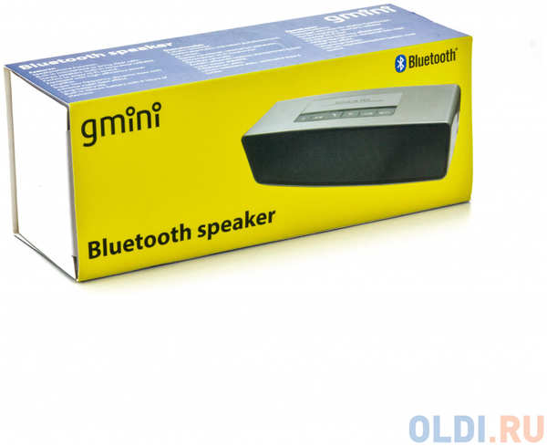 Колонка Bluetooth Gmini GM-BTS-M21, 3Вт х 2, серебристая 434016047