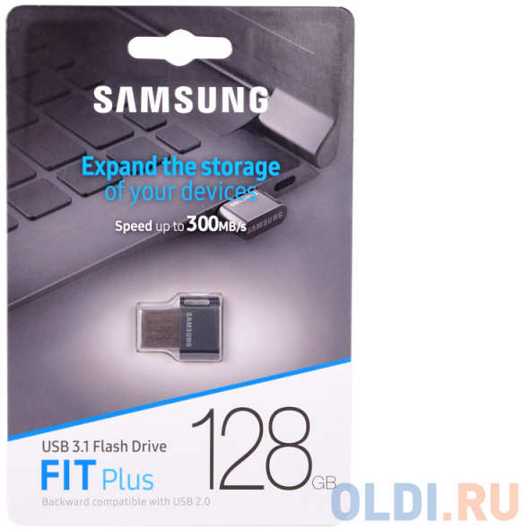 Внешний накопитель 128GB USB Drive <USB 3.1 Samsung FIT Plus (up to 300Mb/s) (MUF-128AB/APC) 434017051