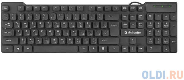 Клавиатура проводная Element HB-190 USB RU,,полноразмерная DEFENDER