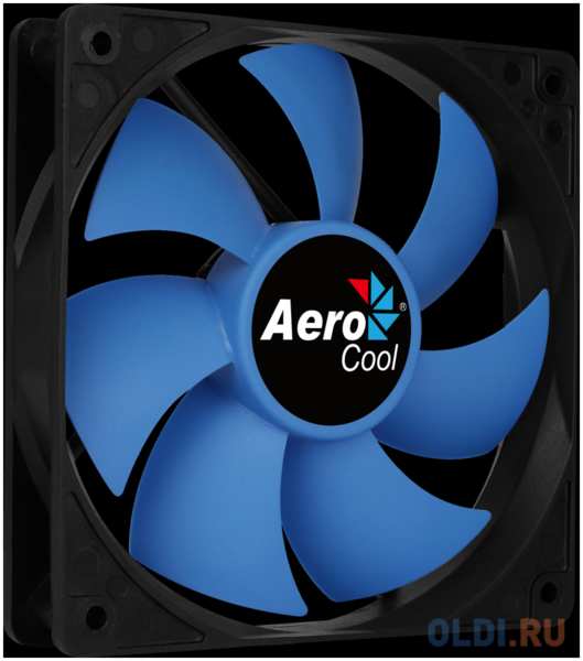 Вентилятор Aerocool Force 12 PWM Blue, 120x120x25мм, 500-1500 об./мин., разъем PWM 4-PIN, 18.2-27.5 dBA 434034342
