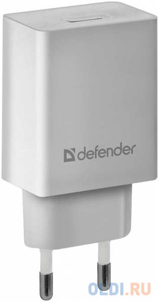 Сетевой адаптер Defender UPA-21 белый, 1xUSB, 5V/2.1А 434057693