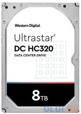 Western Digital Жесткий диск 8Tb WD Ultrastar DC HC320 0B36404 (SATA3) HUS728T8TALE6L4 (7200RPM 6GB/S 256MB 512e) 434062899