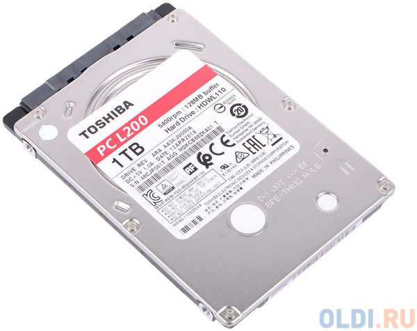 Жесткий диск 2.5″ 1Tb Toshiba HDWL110UZSVA L200 Slim (7mm) SATA-III (128mb, 5400rpm) 434082019