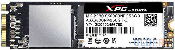 SSD накопитель A-Data XPG SX6000 Lite 256 Gb PCI-E 3.0 x4