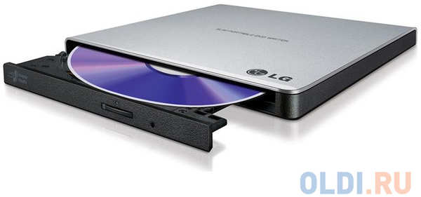 Оптич. накопитель ext. DVD±RW HLDS (Hitachi-LG Data Storage) GP57ES40 Silver USB 2.0, 9.5mm, Tray, Retail 434090885