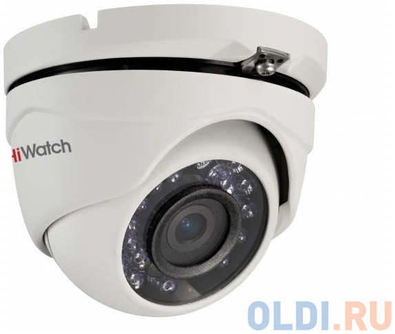 Hikvision Камера HiWatch DS-T103 (2.8 mm) 1Мп уличная купольная HD-TVI камера с ИК-подсветкой до 20м 1/4″″ CMOS матрица; объектив 2.8мм; угол обзора 9 434106012