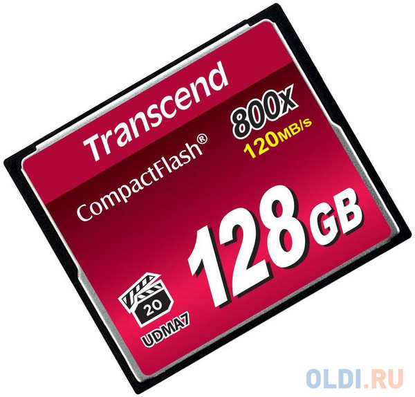Карта памяти Compact Flash 128GB Transcend Premium, 800x (TS128GCF800) 434116899