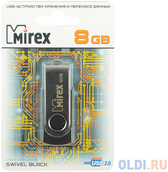 Флешка USB 8Gb Mirex Swivel 13600-FMURUS08