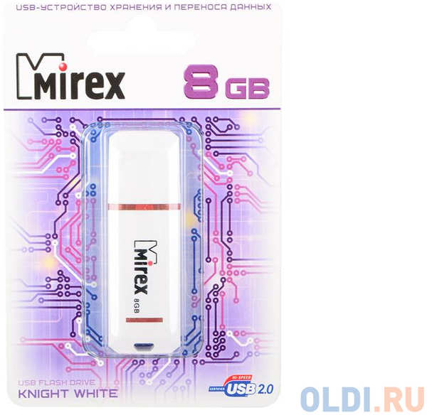 Флешка USB 8Gb Mirex Knight 13600-FMUKWH08