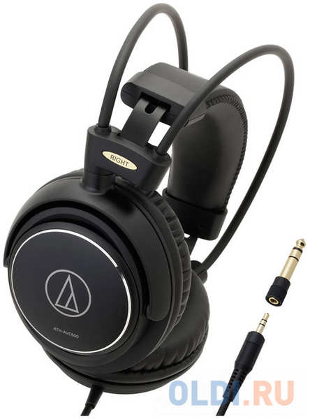 Наушники AUDIO-TECHNICA ATH-AVC500 Проводные / Накладные / Черный / 10 Гц - 25 кГц / 106 дБ / Одностороннее / Mini-jack / 3.5 мм 434178527