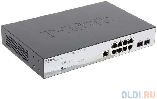 Коммутатор D-Link DGS-1210-10P/ME/A1A Управляемый коммутатор 2 уровня с 8 портами 10/100/1000Base-T и 2 портами 1000Base-X SFP (8 портов с поддержкой 434180043
