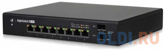 Коммутатор Ubiquiti EdgeSwitch 8 150W управляемый L2 8 портов 10/100/1000Mbps PoE(150W) 2xSFP ES-8-1