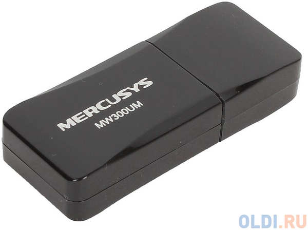 Адаптер Mercusys MW300UM Мини USB-адаптер 300 Мбит/с 2,4 ГГц, 2 встроенные антенны