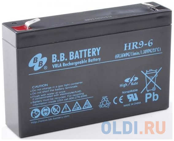Батарея B.B. Battery HR 9-6 8Ач 6B 434186132