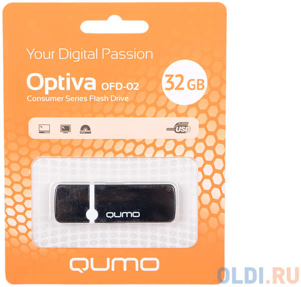 Флешка USB 32Gb QUMO Optiva 02 USB2.0 QM32GUD-OP2-black