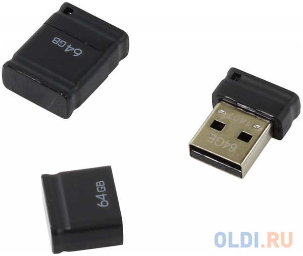 Флешка USB 64Gb QUMO NanoDrive USB2.0 черный QM64GUD-NANO-B 434227272