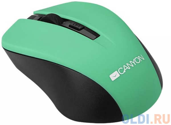 Мышь беспроводная CANYON CNE-CMSW1GR (Wireless, Optical 800/1000/1200 dpi, 4 btn, USB, power saving button) зелёный, USB 434229220