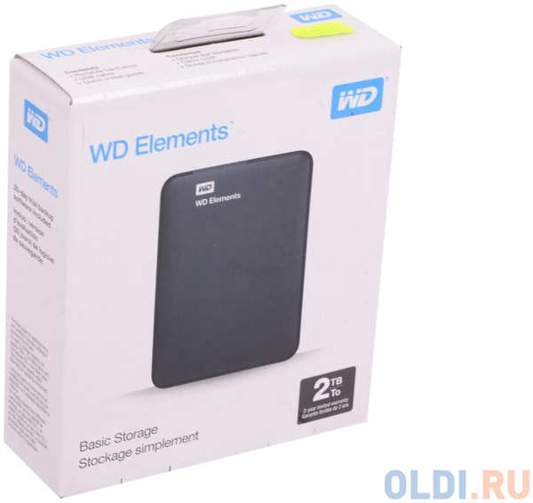 Внешний жесткий диск 2.5″ 2 Tb USB 3.0 Western Digital WDBU6Y0020BBK-WESN черный 434233332