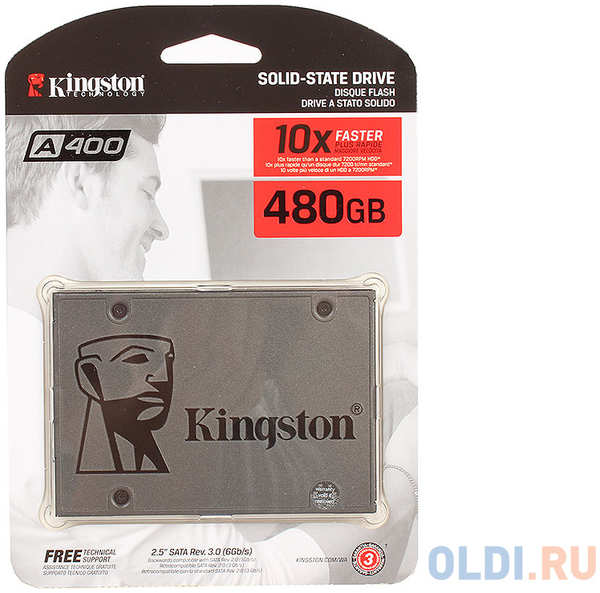 SSD накопитель Kingston A400 480 Gb SATA-III SA400S37/480G 434237779