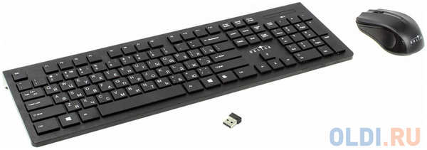 Клавиатура + мышь Oklick 250M клав:черный мышь:черный USB беспроводная slim 434263024