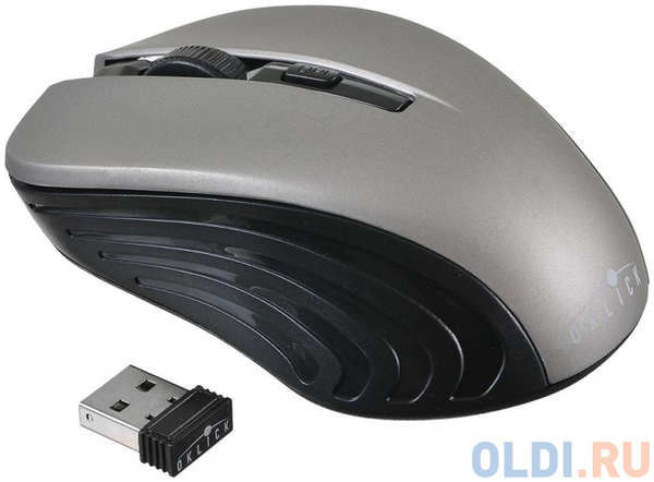 Мышь Oklick 545MW черный/серый оптическая (1600dpi) беспроводная USB (4but) 434272008
