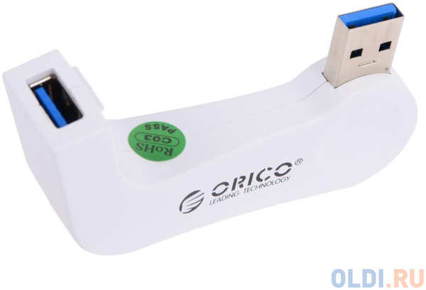 Концентратор USB Orico DM1U-WH 1 порт USB 3.0 белый 434275481