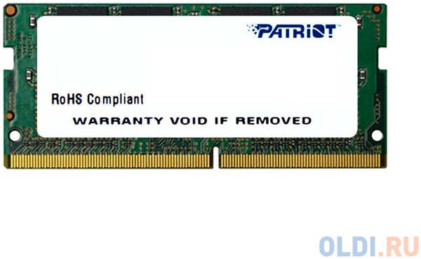 Оперативная память для ноутбука Patriot PSD44G213381S SO-DIMM 4Gb DDR4 2133 MHz PSD44G213381S 434279608