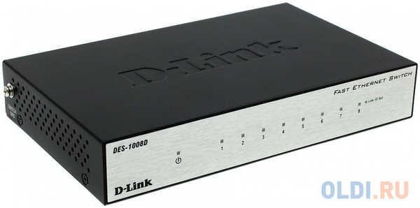 Коммутатор D-LINK DES-1008D/L2B неуправляемый 8 портов 10/100Mbps 434333632