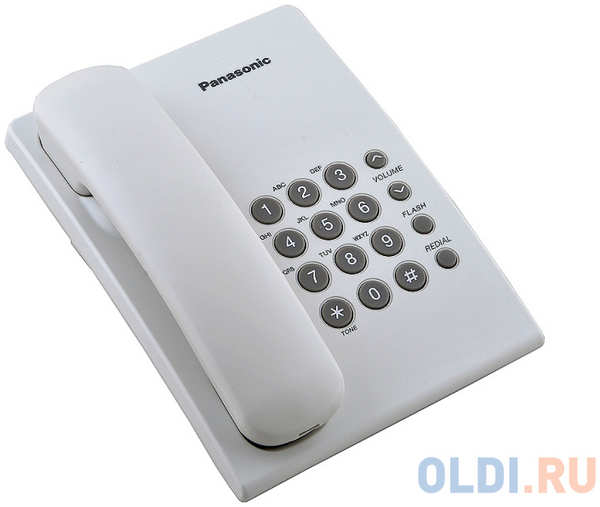 Телефон Panasonic KX-TS2350RUW Flash, Recall, Wall mt